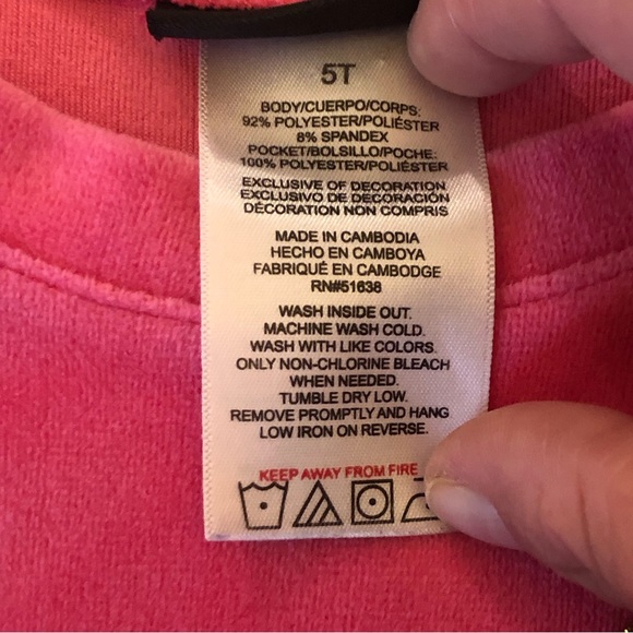 Kidtopia Pink Velour Dress Top size 5T - Picture 9 of 10